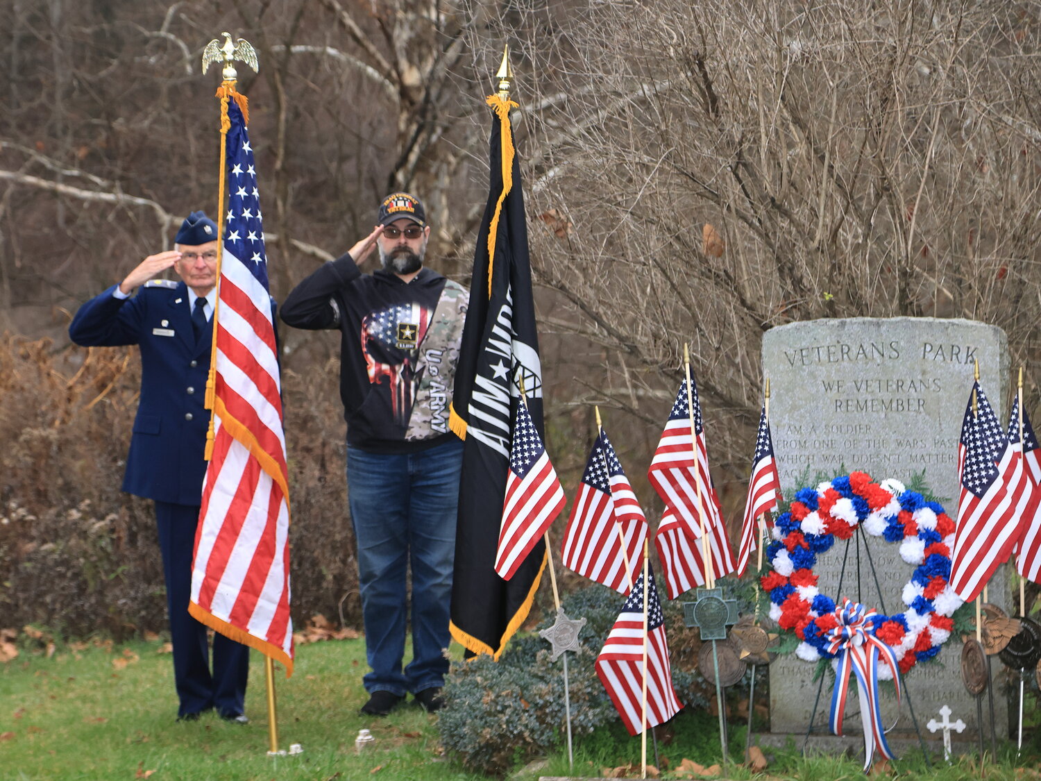 Presentation of the colors at the 2022 Honesdale Veterans Day program.